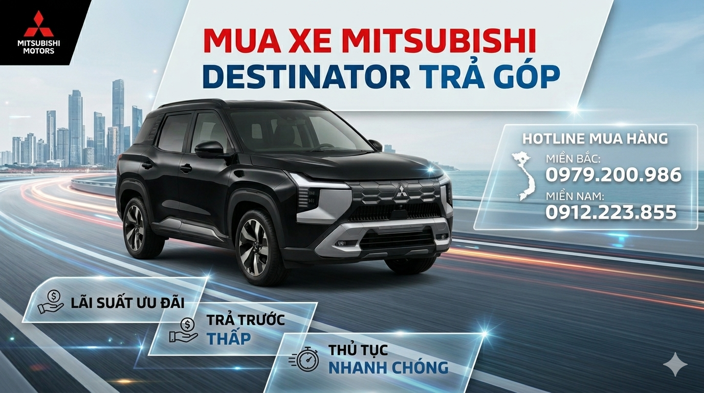 Mua xe mitsubishi destinator trả góp