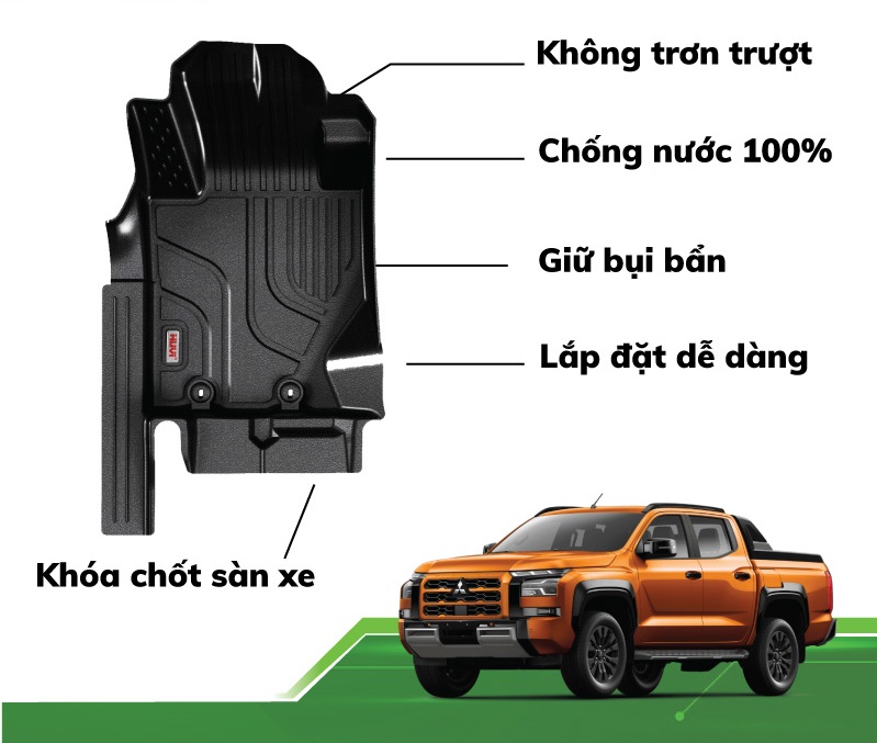 thảm lót sàn Mitsubishi triton