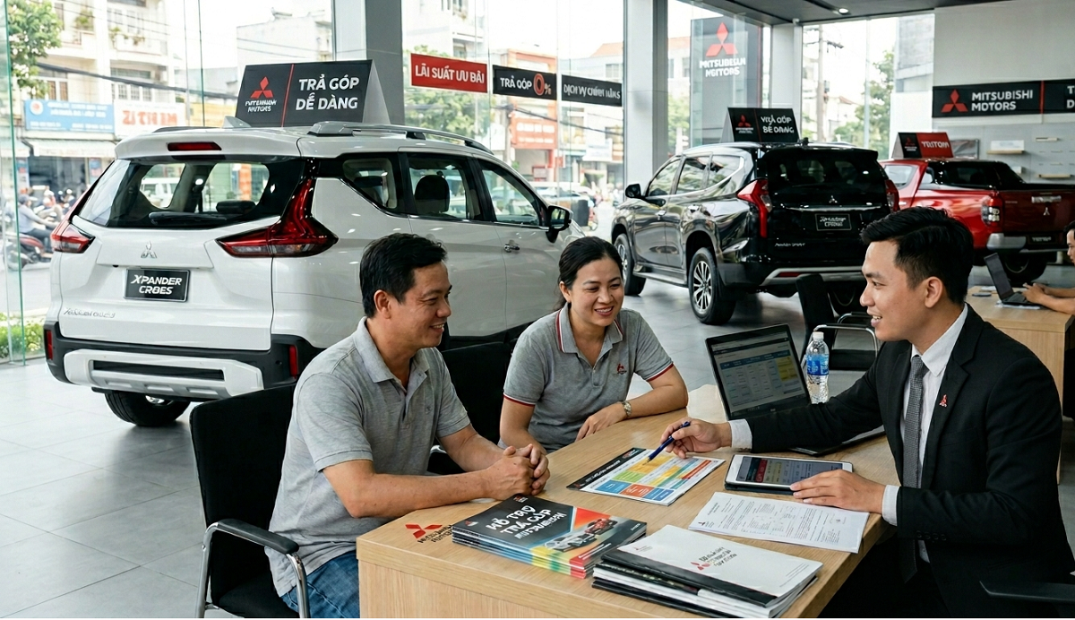 mua xe mitsubishi trả góp