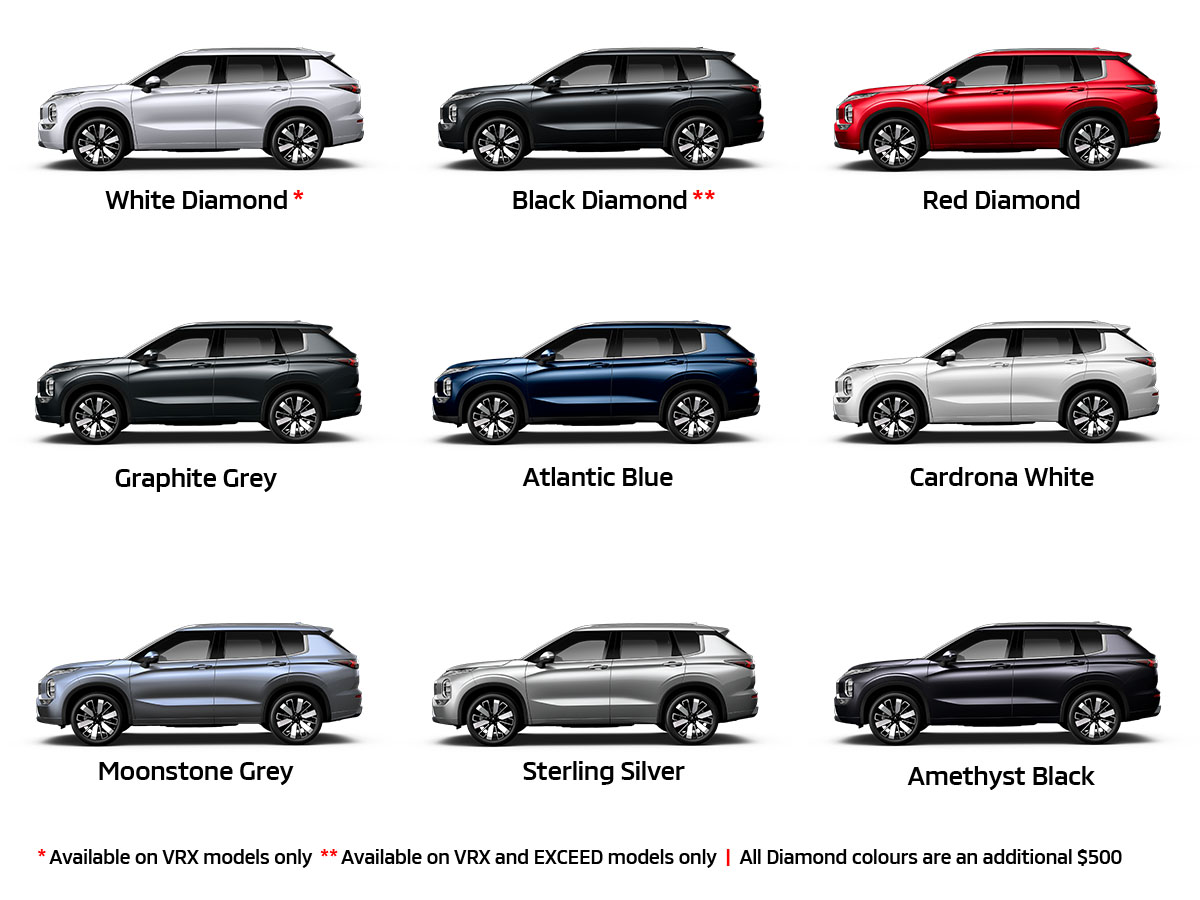 Các màu xe outlander phev